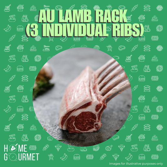 [SPECIAL] AU Grass-Fed Frenched Lamb Rack (3 Individual Ribs Totaling ~210-240g)