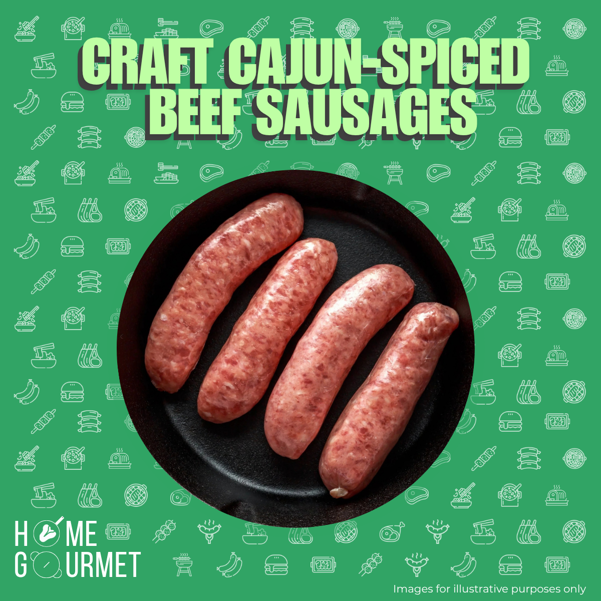 Craft US Angus Cajun Beef Sausages (2x100g)